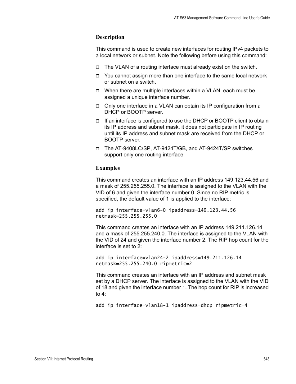 Allied Telesis AT-S63 User Manual | Page 643 / 836