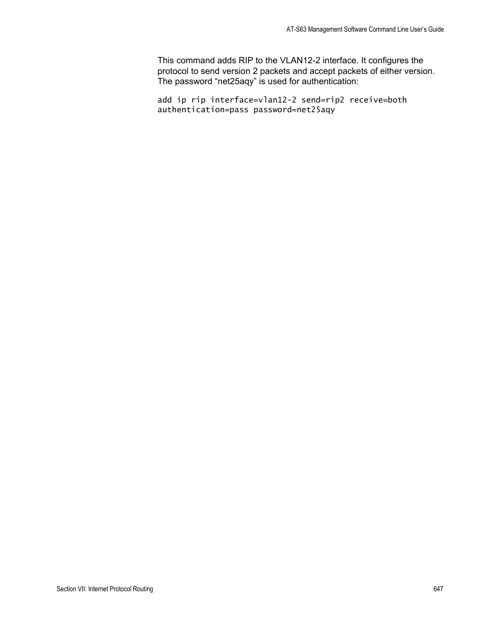 Allied Telesis AT-S63 User Manual | Page 647 / 836