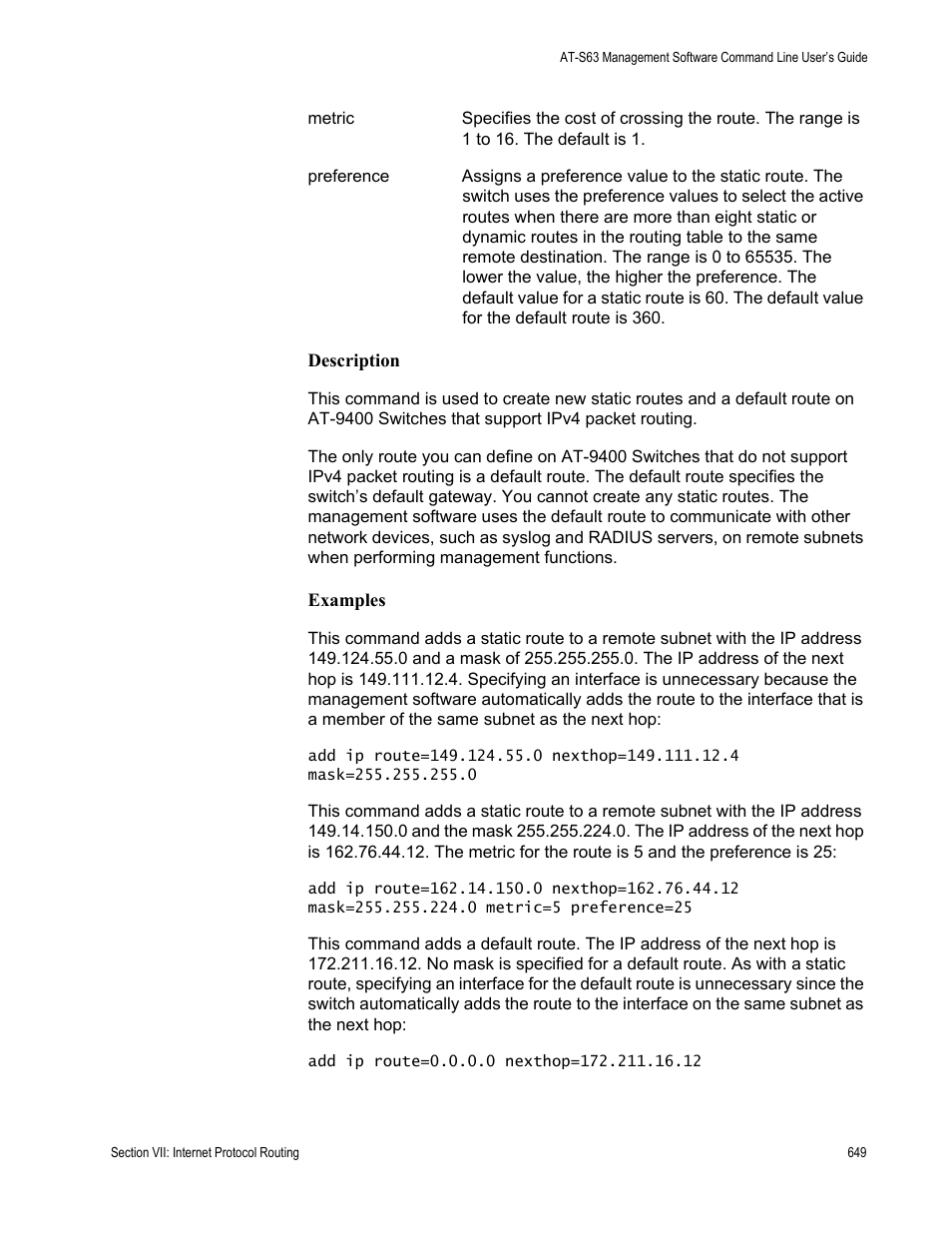 Allied Telesis AT-S63 User Manual | Page 649 / 836