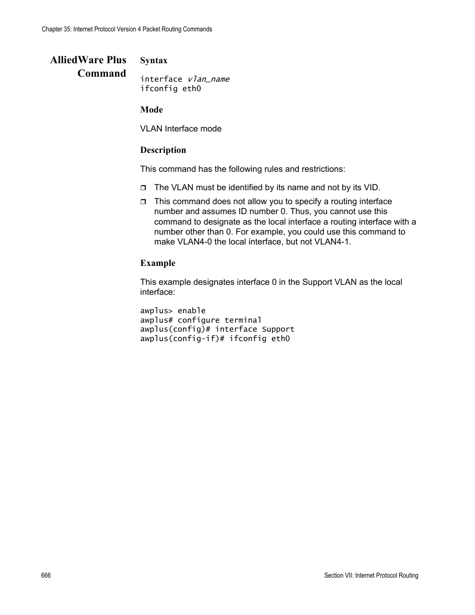 Alliedware plus command | Allied Telesis AT-S63 User Manual | Page 666 / 836