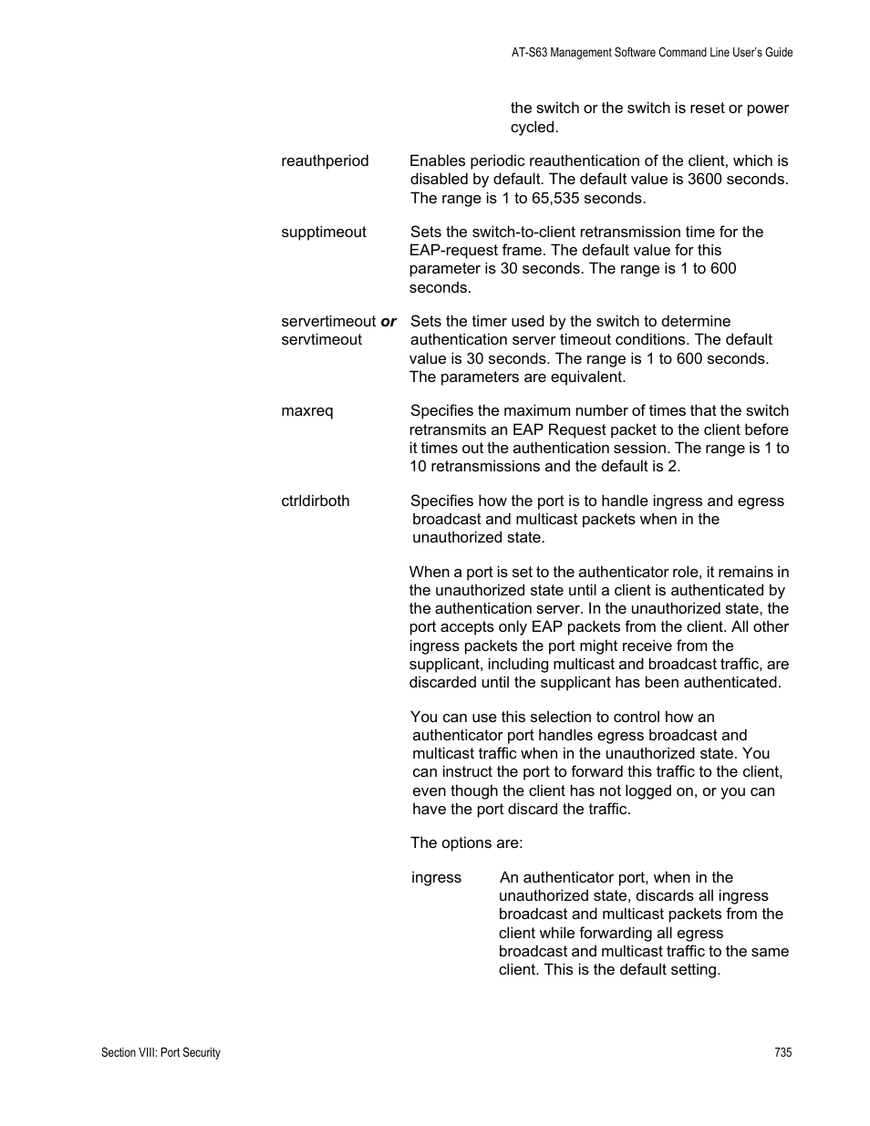 Allied Telesis AT-S63 User Manual | Page 735 / 836
