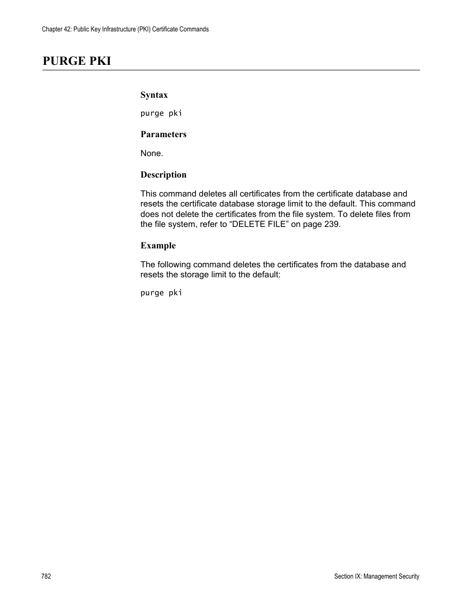 Purge pki | Allied Telesis AT-S63 User Manual | Page 782 / 836