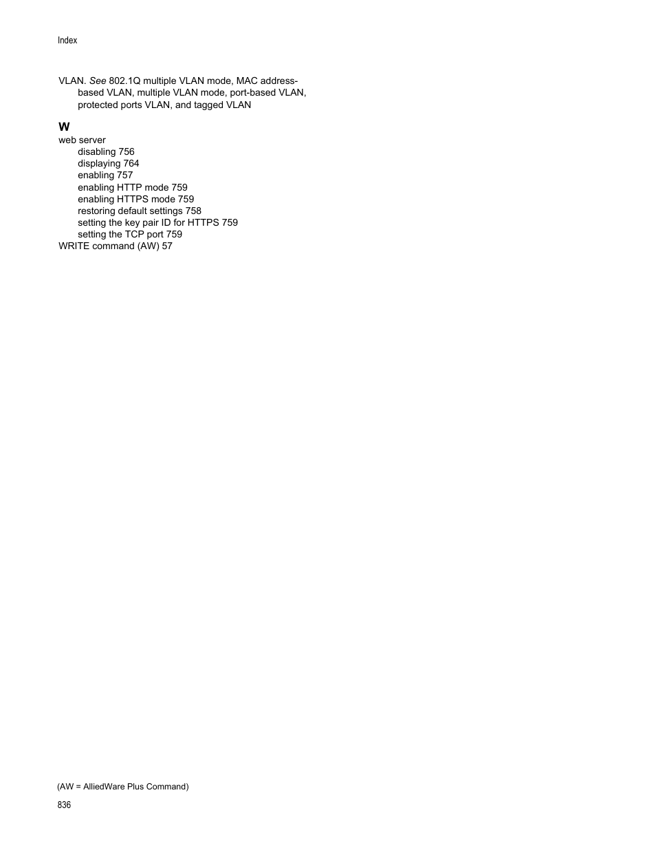 Allied Telesis AT-S63 User Manual | Page 836 / 836