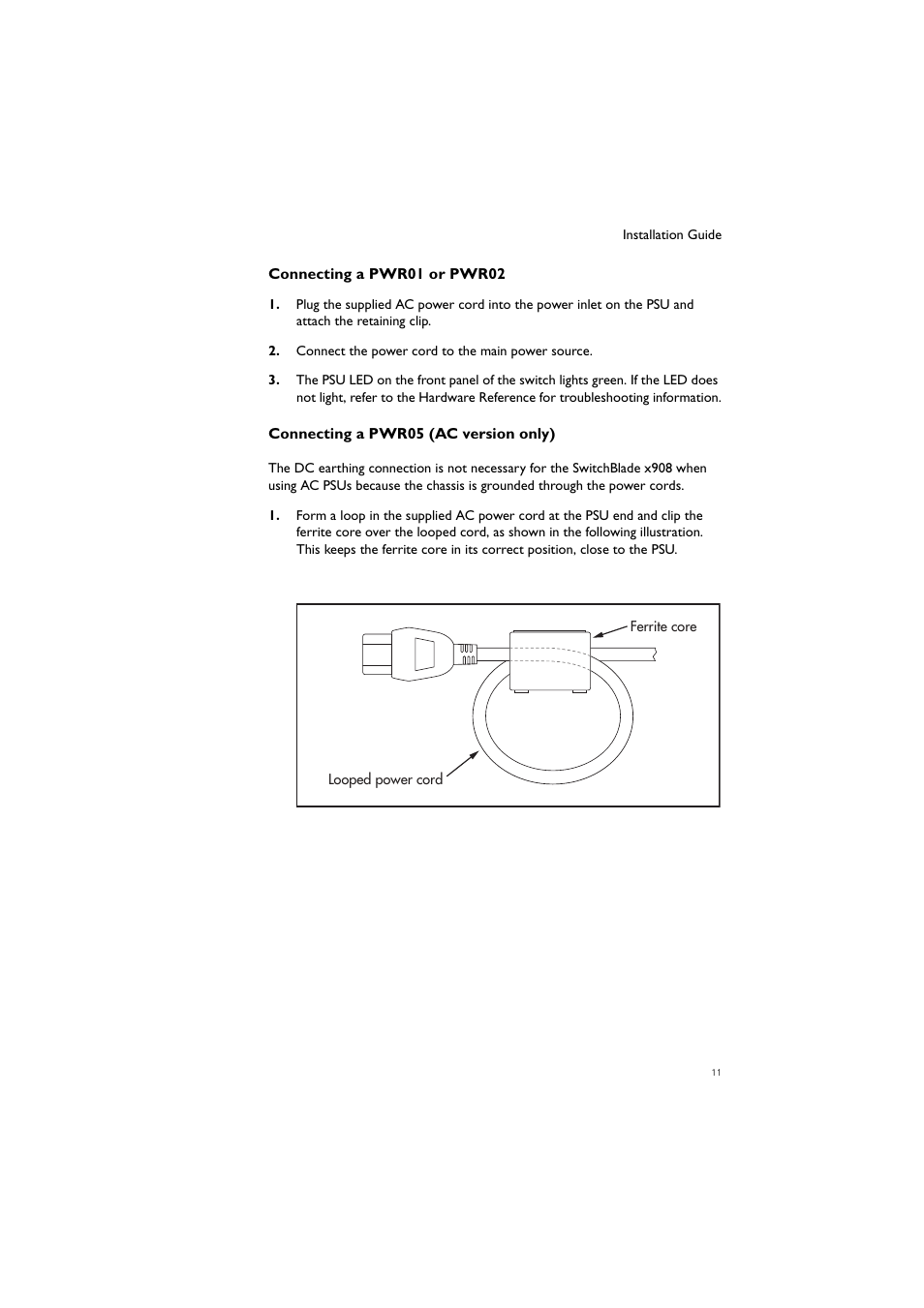 Allied Telesis Removable Power Supply and Fan User Manual | Page 12 / 29