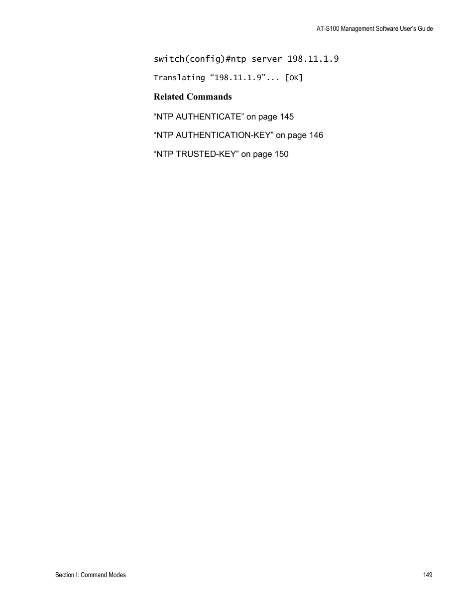 Allied Telesis AT-S100 User Manual | Page 149 / 274