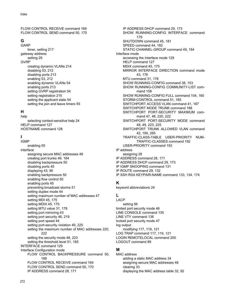 Allied Telesis AT-S100 User Manual | Page 272 / 274