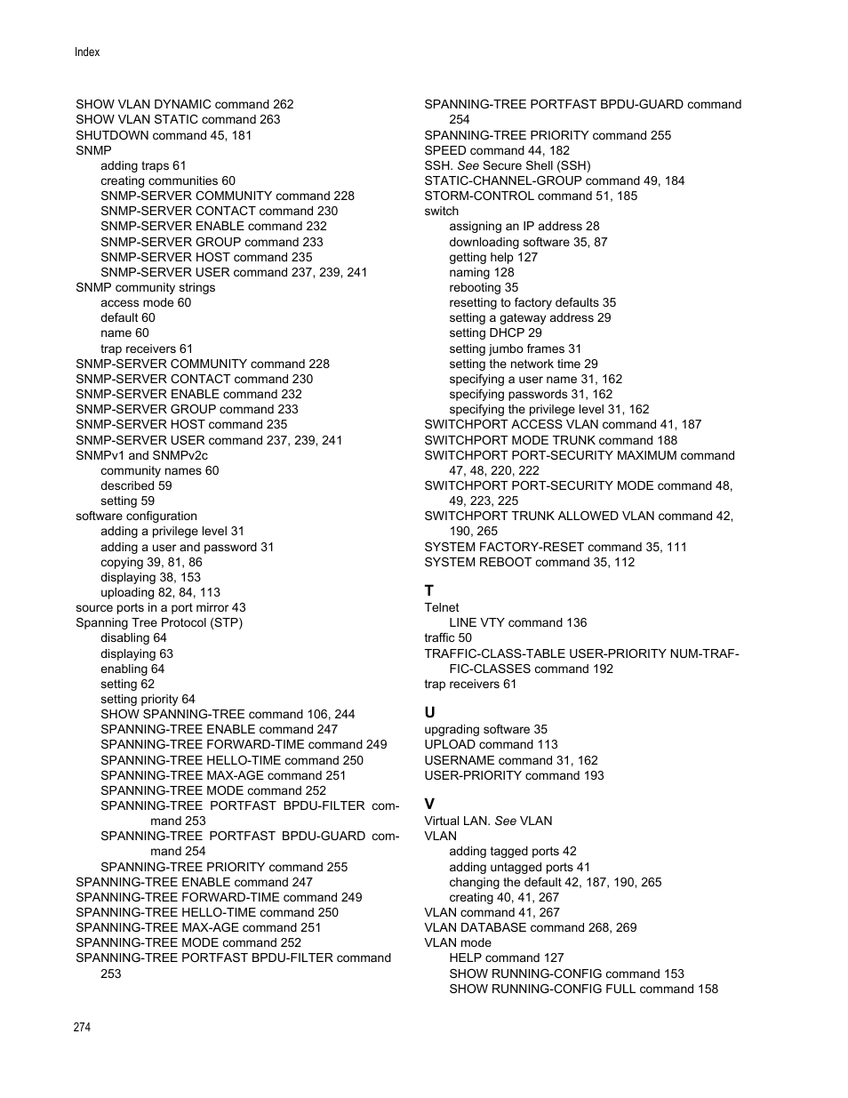 Allied Telesis AT-S100 User Manual | Page 274 / 274