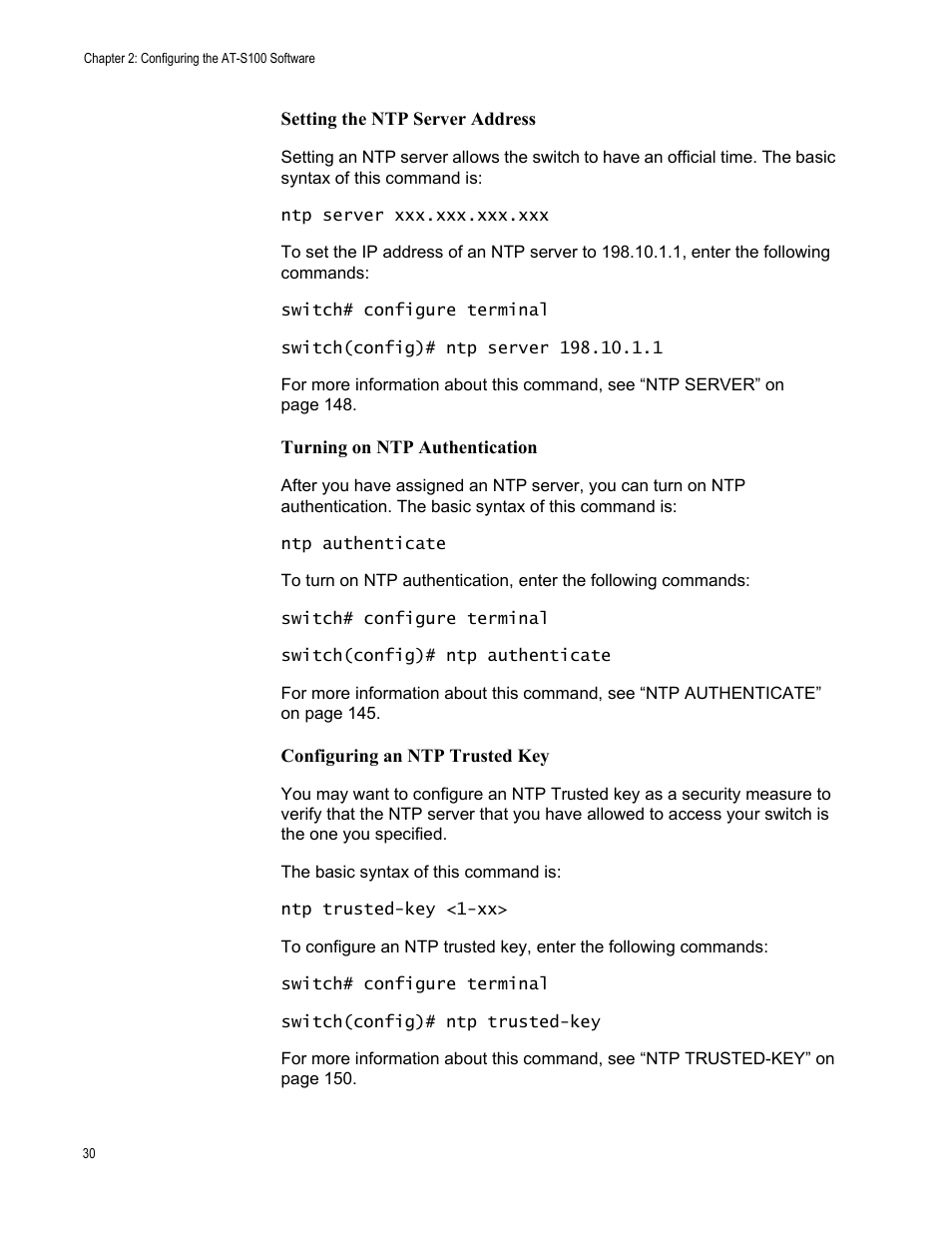 Allied Telesis AT-S100 User Manual | Page 30 / 274