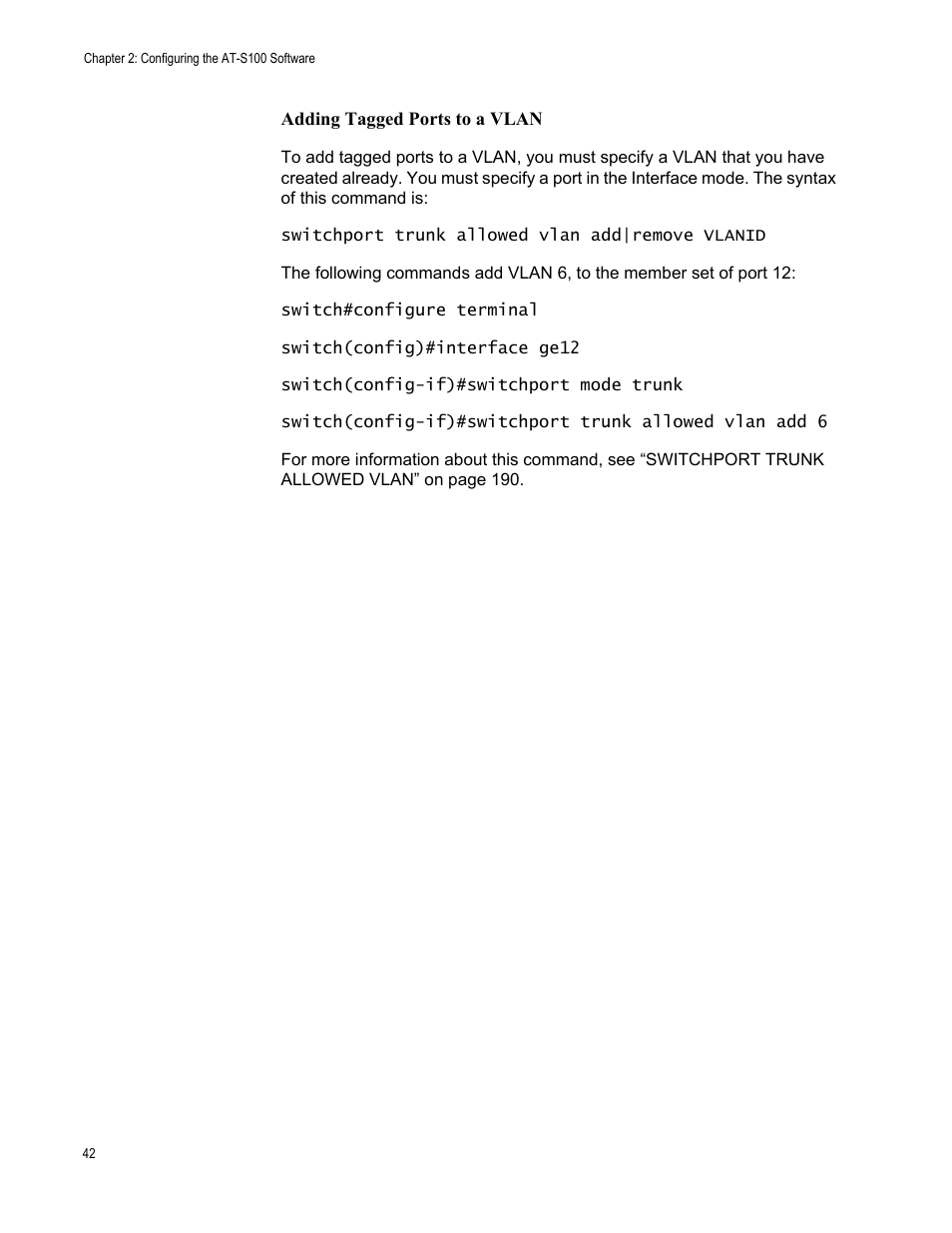 Allied Telesis AT-S100 User Manual | Page 42 / 274