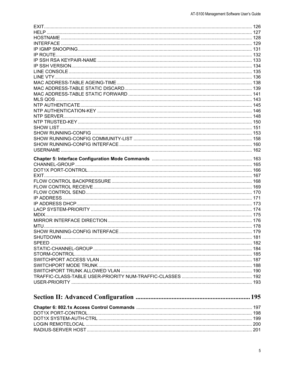 Allied Telesis AT-S100 User Manual | Page 5 / 274