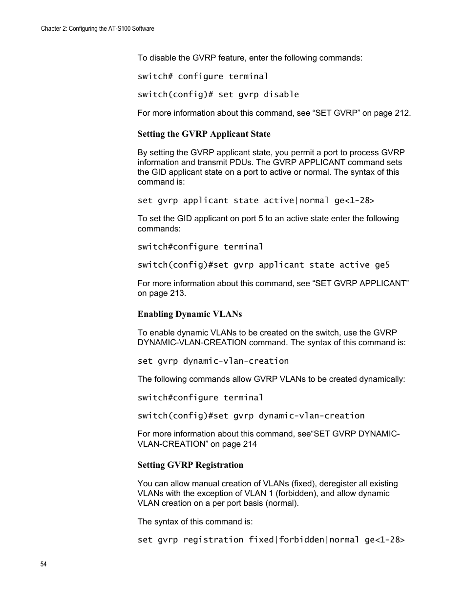 Allied Telesis AT-S100 User Manual | Page 54 / 274