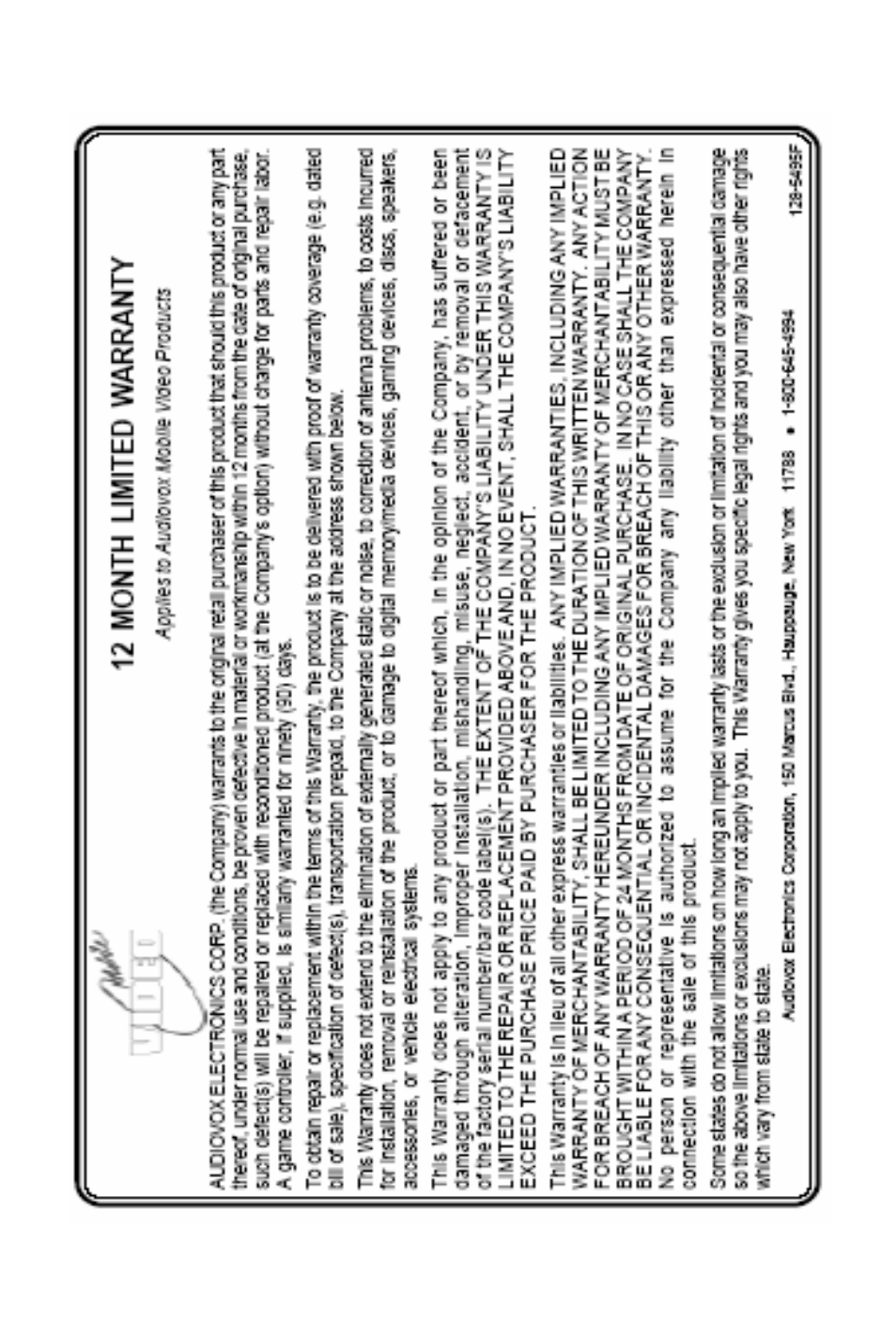 Audiovox ACAM250 User Manual | Page 9 / 10