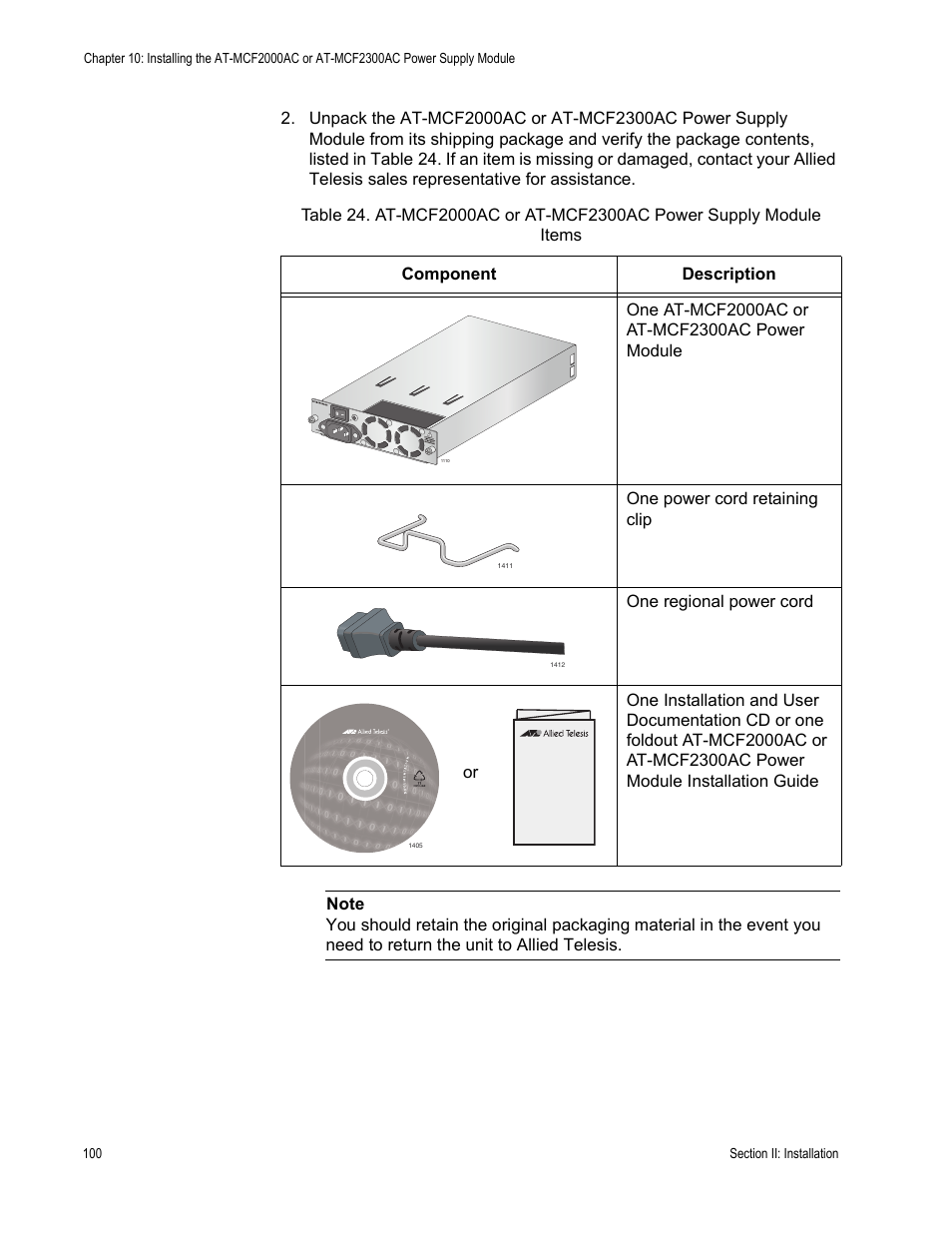 Allied Telesis AT-MCF2300 User Manual | Page 100 / 190