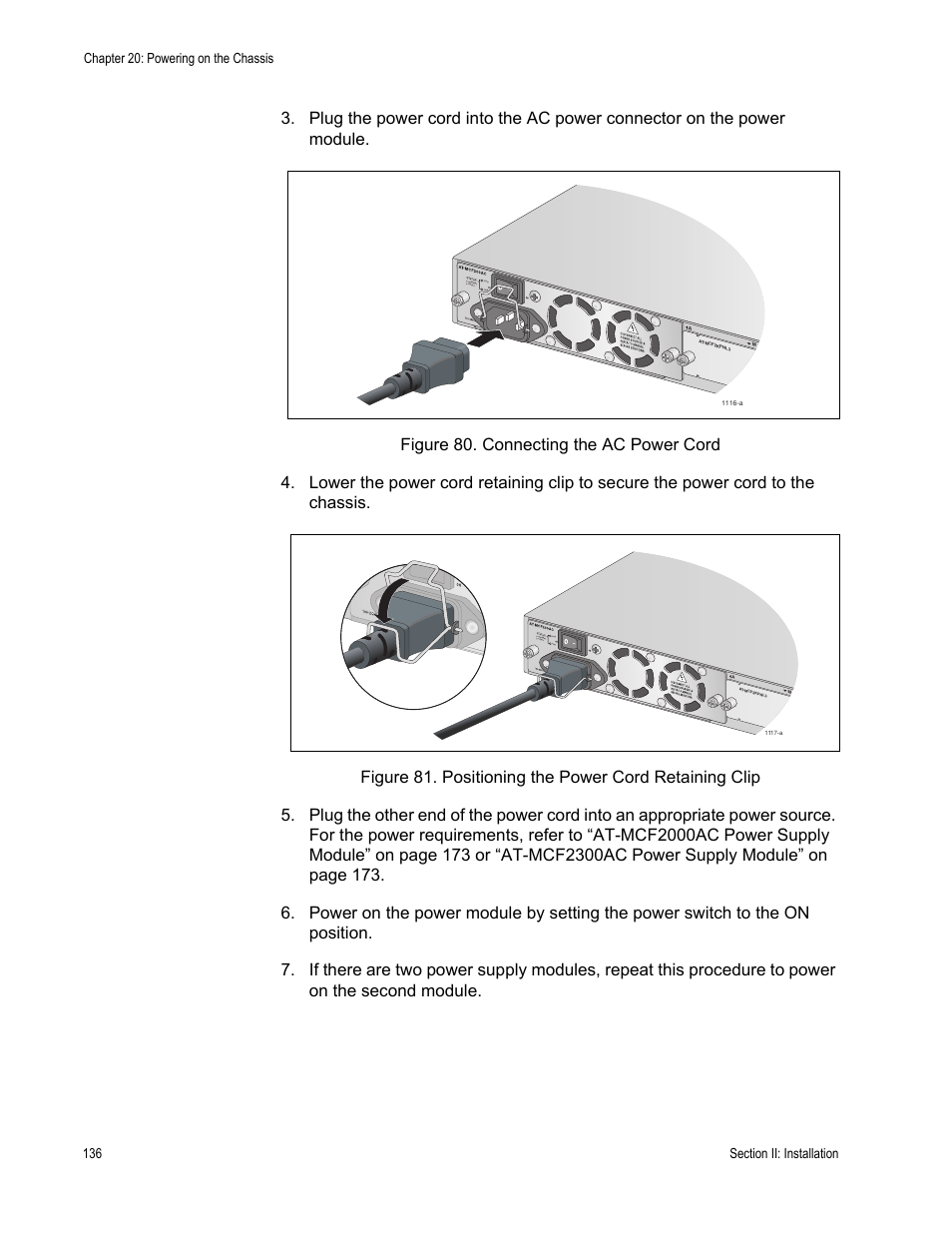 Norm al fault, Psu fan | Allied Telesis AT-MCF2300 User Manual | Page 136 / 190