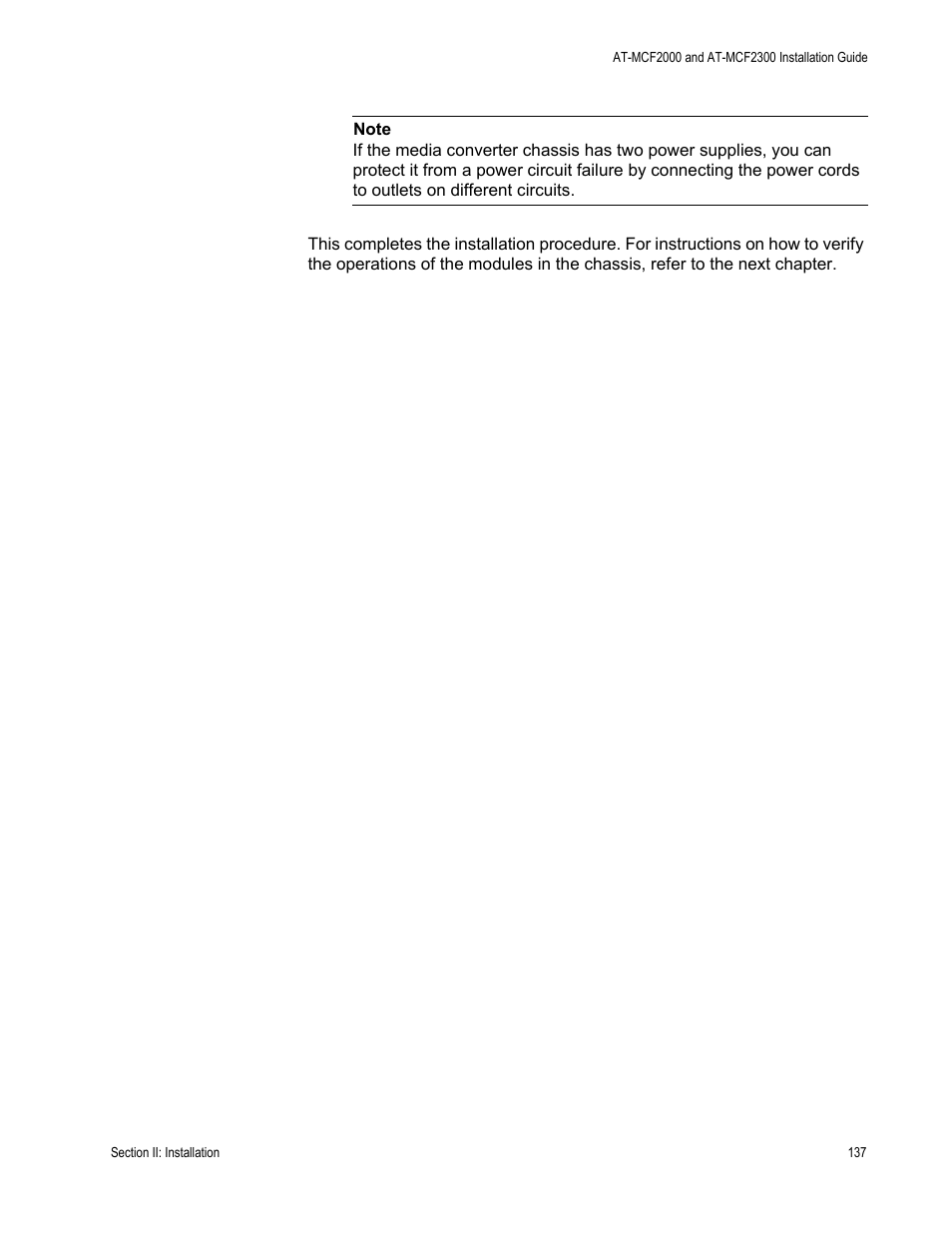 Allied Telesis AT-MCF2300 User Manual | Page 137 / 190