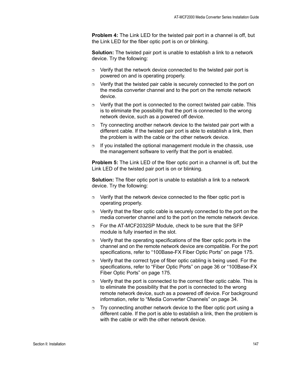 Allied Telesis AT-MCF2300 User Manual | Page 147 / 190
