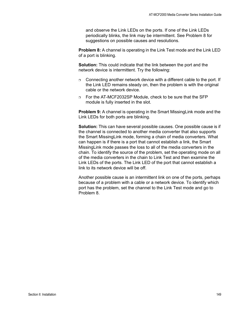 Allied Telesis AT-MCF2300 User Manual | Page 149 / 190