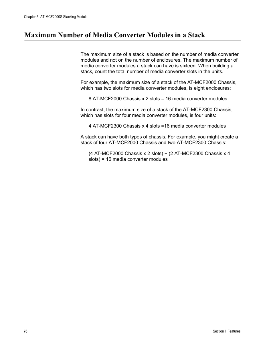 Allied Telesis AT-MCF2300 User Manual | Page 76 / 190