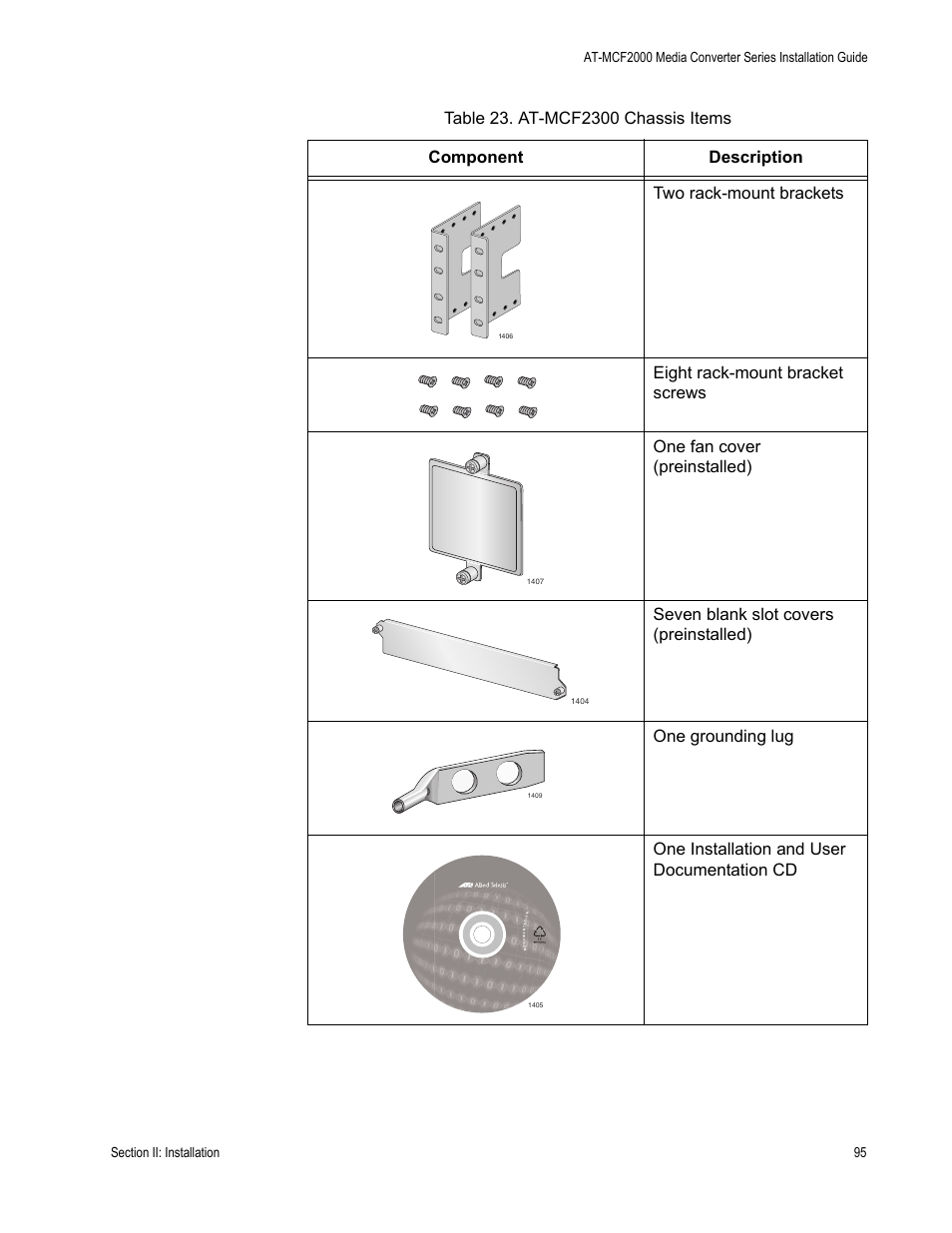 Allied Telesis AT-MCF2300 User Manual | Page 95 / 190