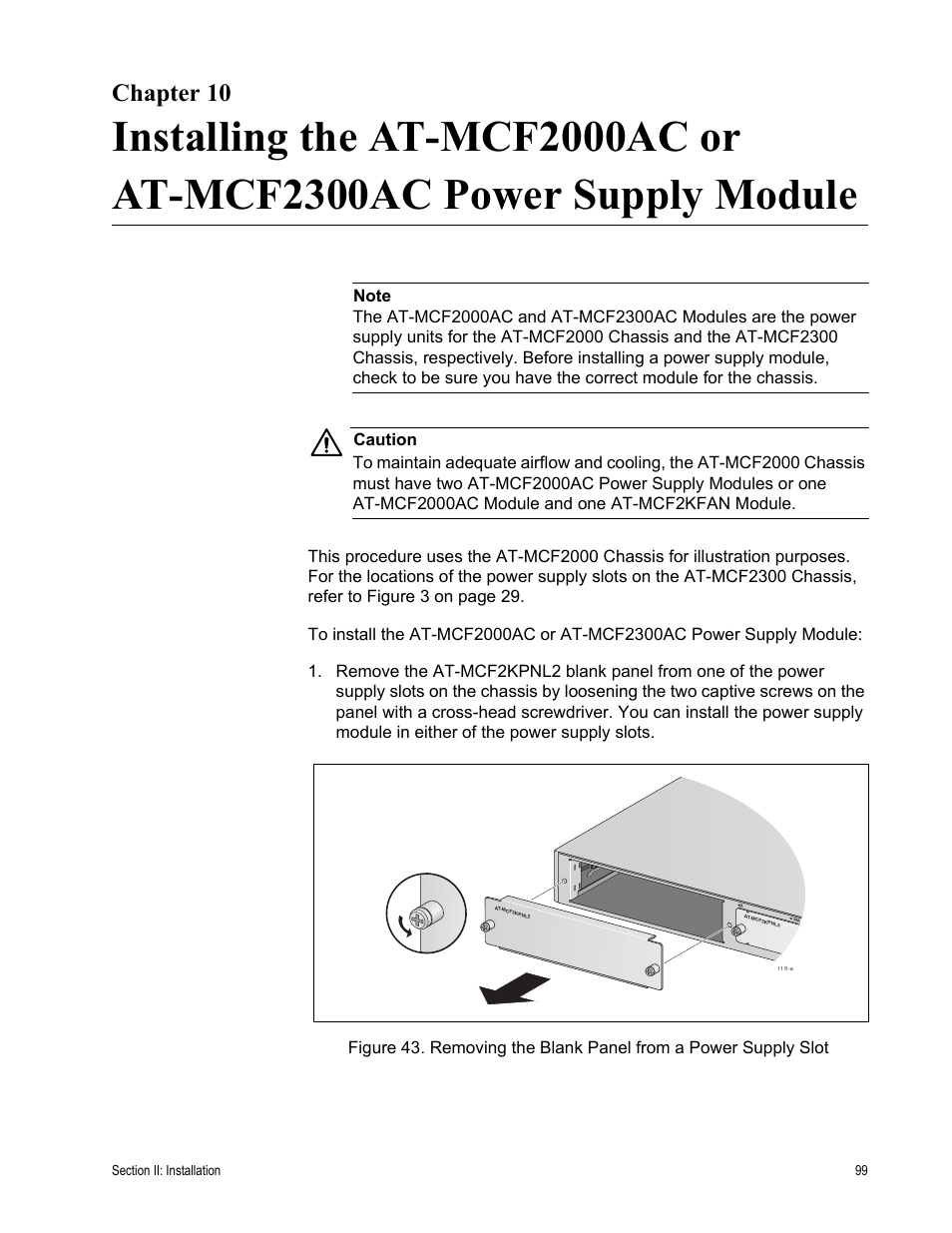 Chapter 10 | Allied Telesis AT-MCF2300 User Manual | Page 99 / 190