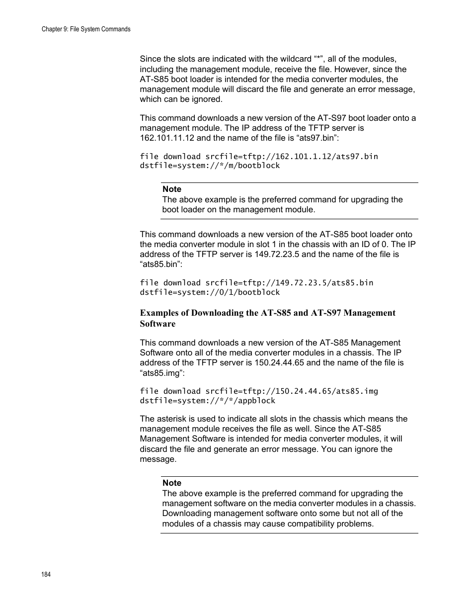 Allied Telesis AT-S97 User Manual | Page 184 / 248