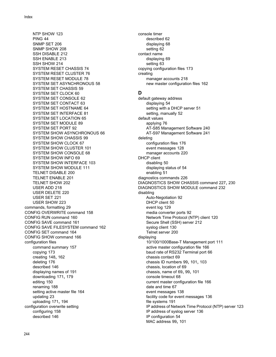 Allied Telesis AT-S97 User Manual | Page 244 / 248