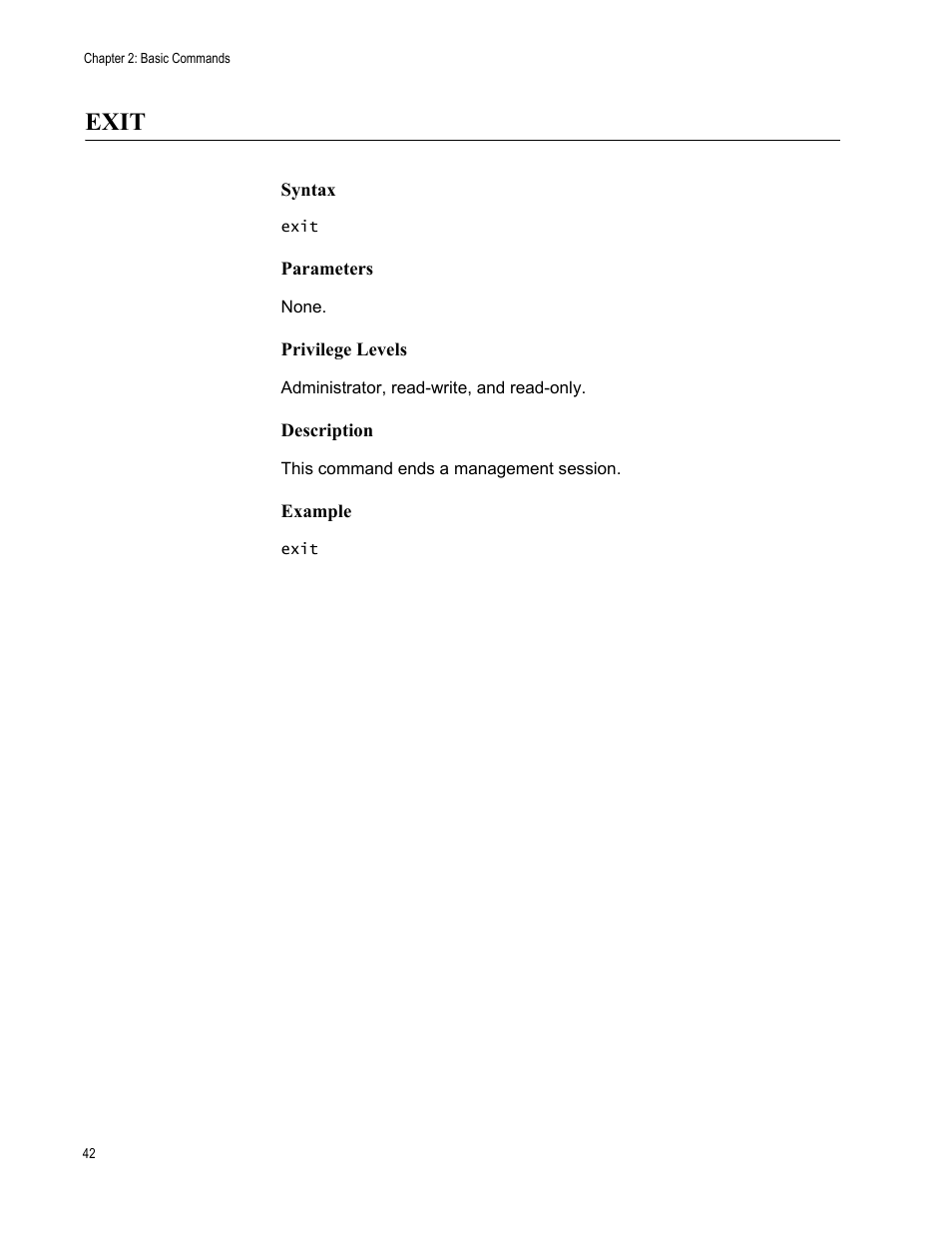 Exit | Allied Telesis AT-S97 User Manual | Page 42 / 248