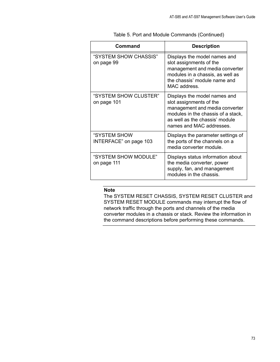 Allied Telesis AT-S97 User Manual | Page 73 / 248