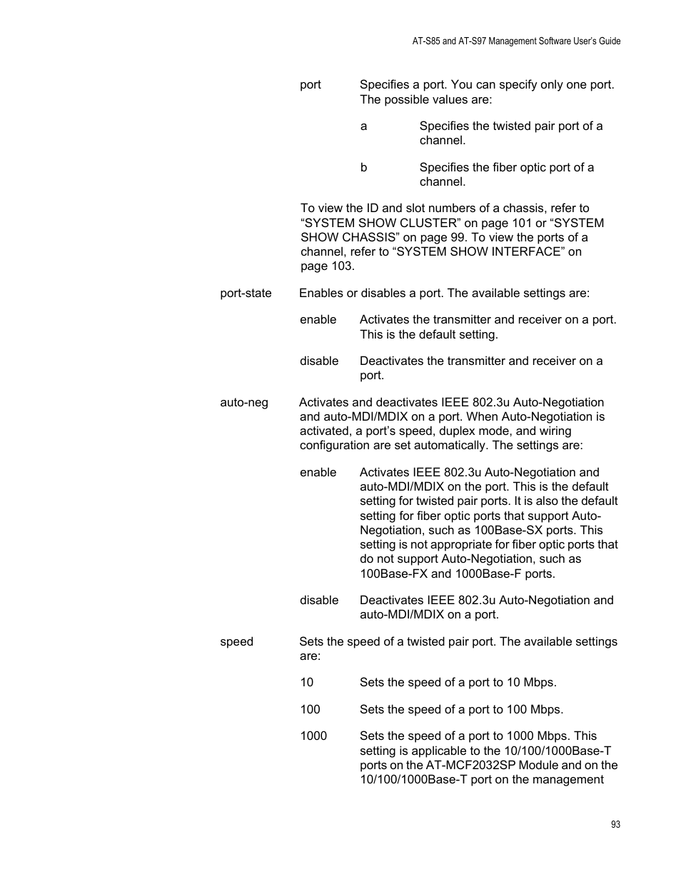 Allied Telesis AT-S97 User Manual | Page 93 / 248