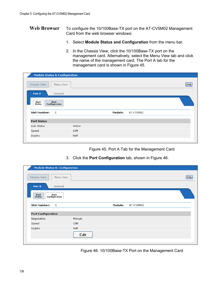 Web browser | Allied Telesis AT-S102 User Manual | Page 136 / 374
