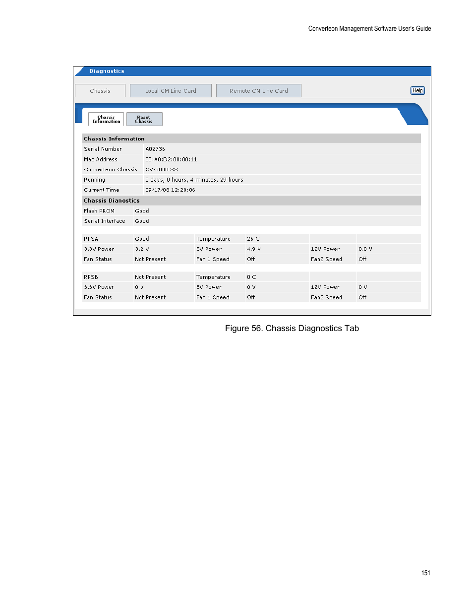 Figure 57. chassis diagnostics tab | Allied Telesis AT-S102 User Manual | Page 151 / 374