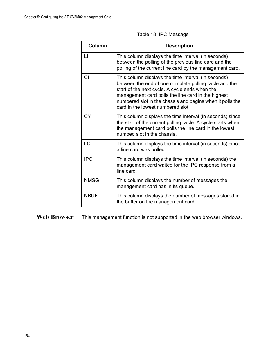 Web browser | Allied Telesis AT-S102 User Manual | Page 154 / 374