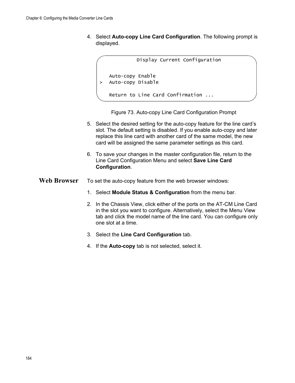 Web browser | Allied Telesis AT-S102 User Manual | Page 184 / 374