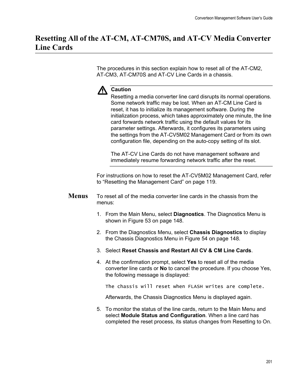 Menus | Allied Telesis AT-S102 User Manual | Page 201 / 374