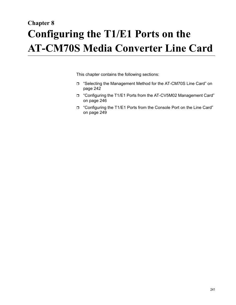 Chapter 8 | Allied Telesis AT-S102 User Manual | Page 241 / 374