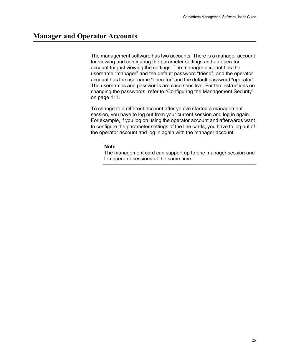 Manager and operator accounts | Allied Telesis AT-S102 User Manual | Page 25 / 374