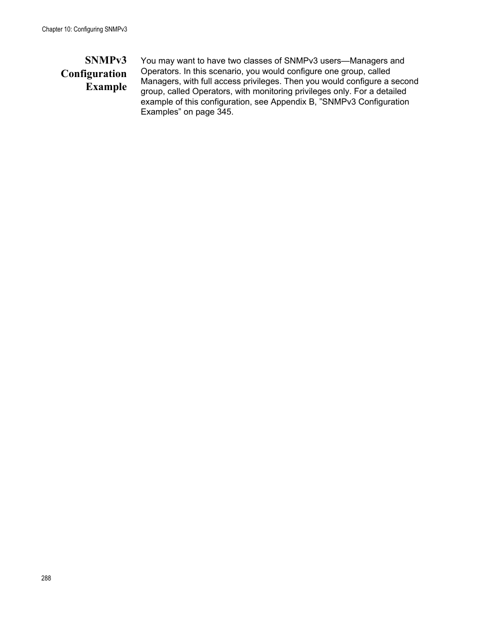 Snmpv3 configuration example | Allied Telesis AT-S102 User Manual | Page 288 / 374