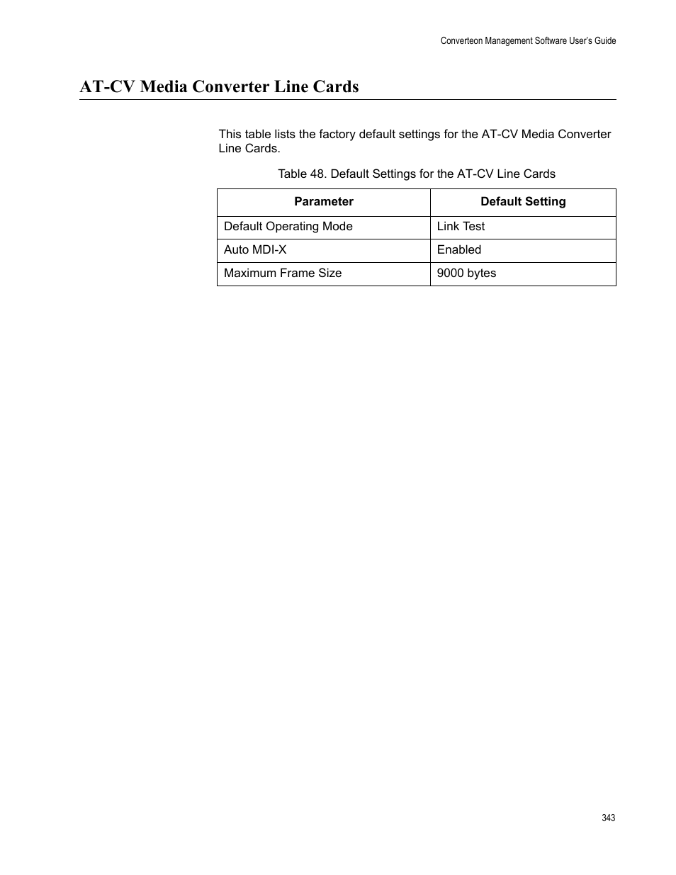 At-cv media converter line cards | Allied Telesis AT-S102 User Manual | Page 343 / 374