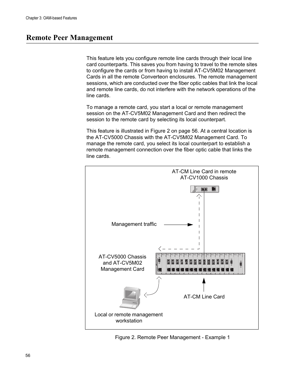 Remote peer management, Figure 3. remote peer management - example 1 | Allied Telesis AT-S102 User Manual | Page 56 / 374