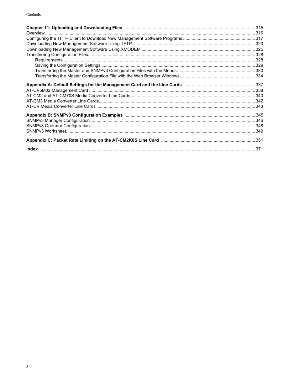 Allied Telesis AT-S102 User Manual | Page 8 / 374