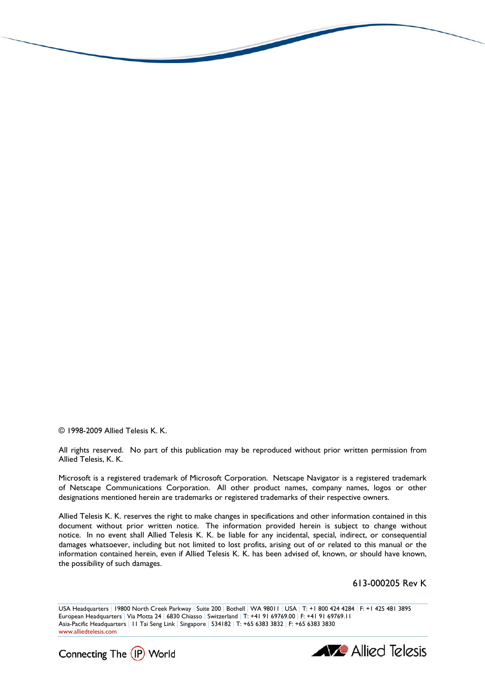 Allied Telesis AlliedView-EMS 4.0 INSTALLATION User Manual | Page 29 / 29