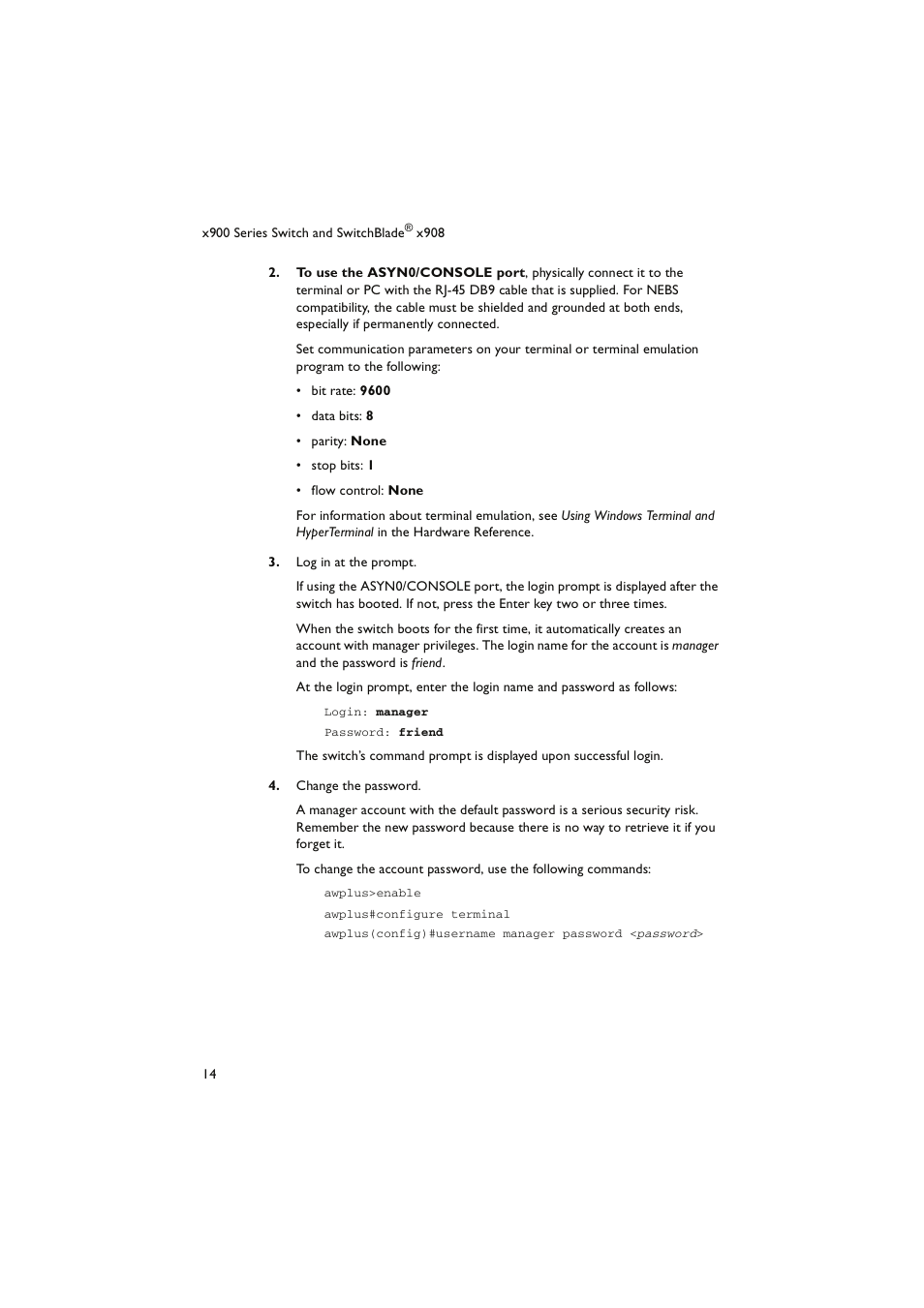 Allied Telesis x900 Series Switch and SwitchBlade x908 User Manual | Page 15 / 49