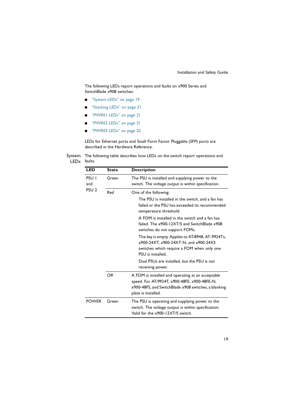 Allied Telesis x900 Series Switch and SwitchBlade x908 User Manual | Page 20 / 49