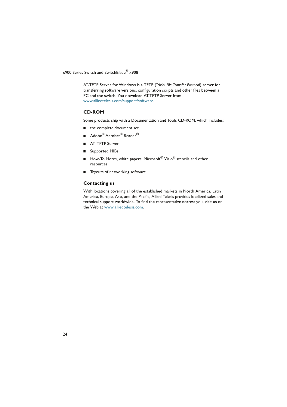 Allied Telesis x900 Series Switch and SwitchBlade x908 User Manual | Page 25 / 49