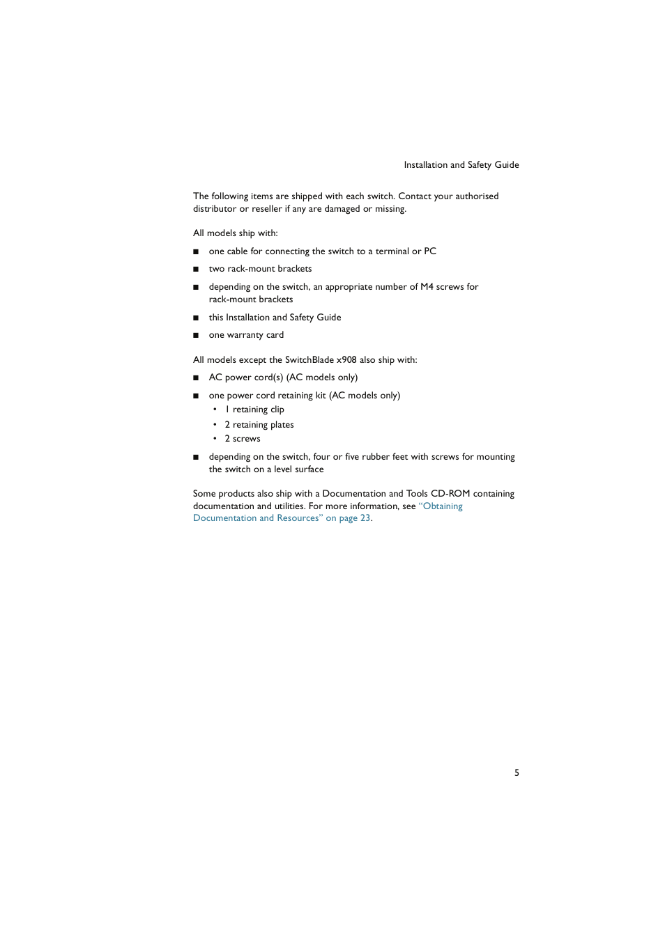 Allied Telesis x900 Series Switch and SwitchBlade x908 User Manual | Page 6 / 49