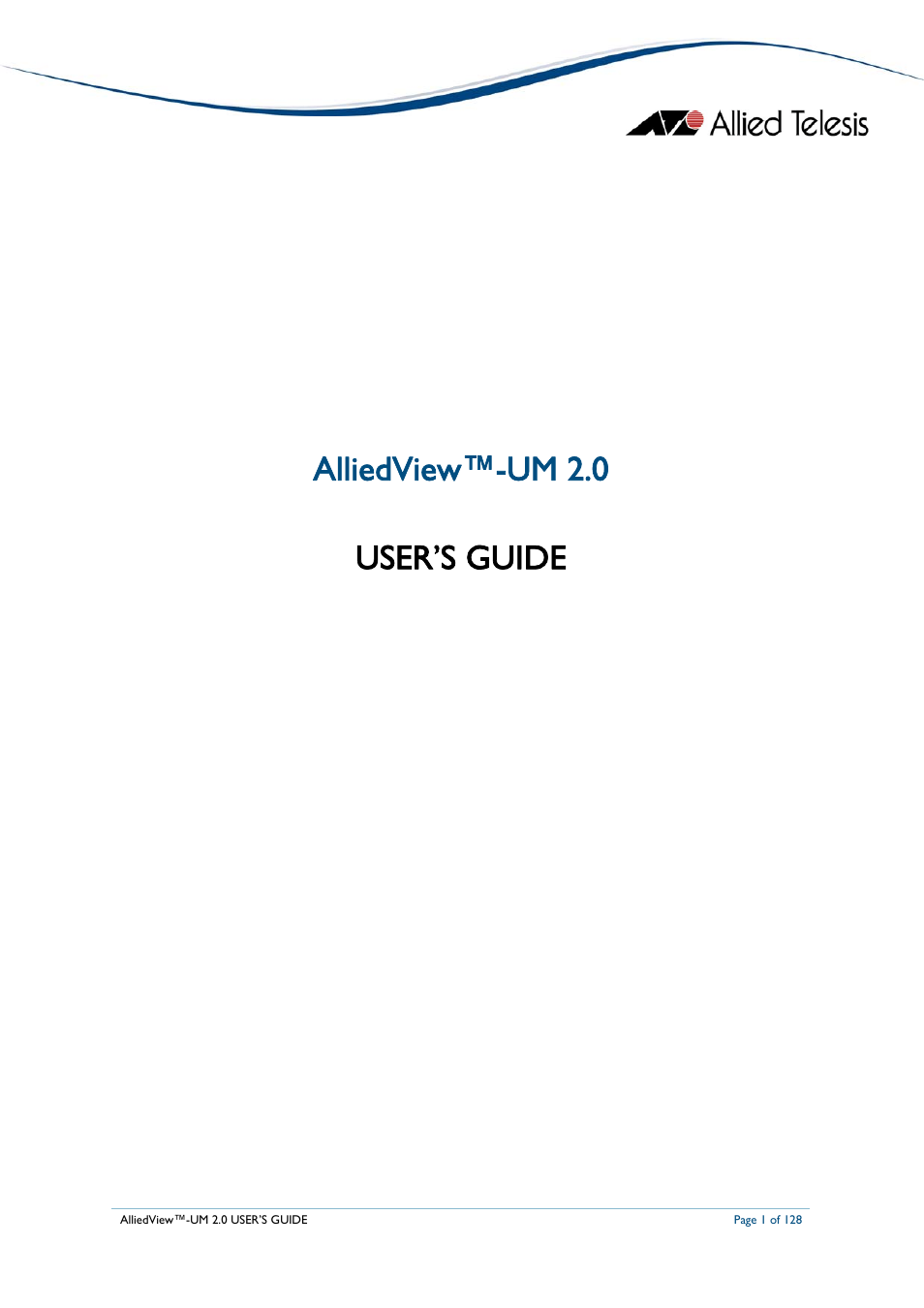 Allied Telesis AlliedView-UM 2.0 User Manual | 128 pages