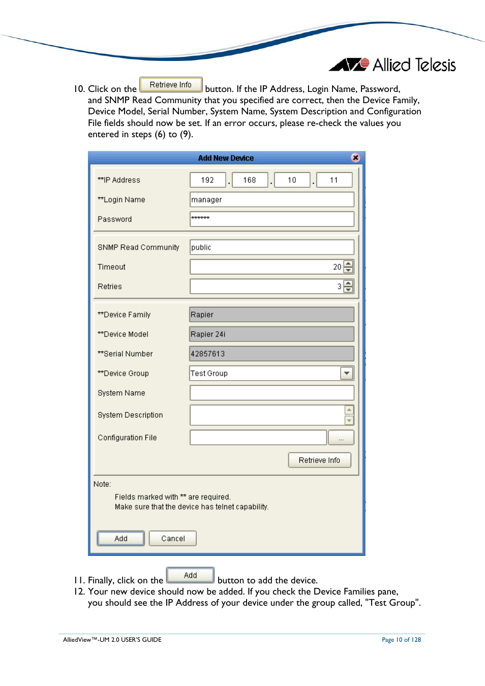 Allied Telesis AlliedView-UM 2.0 User Manual | Page 10 / 128