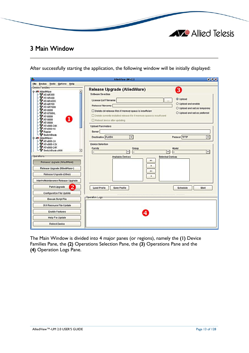 3 main window | Allied Telesis AlliedView-UM 2.0 User Manual | Page 13 / 128