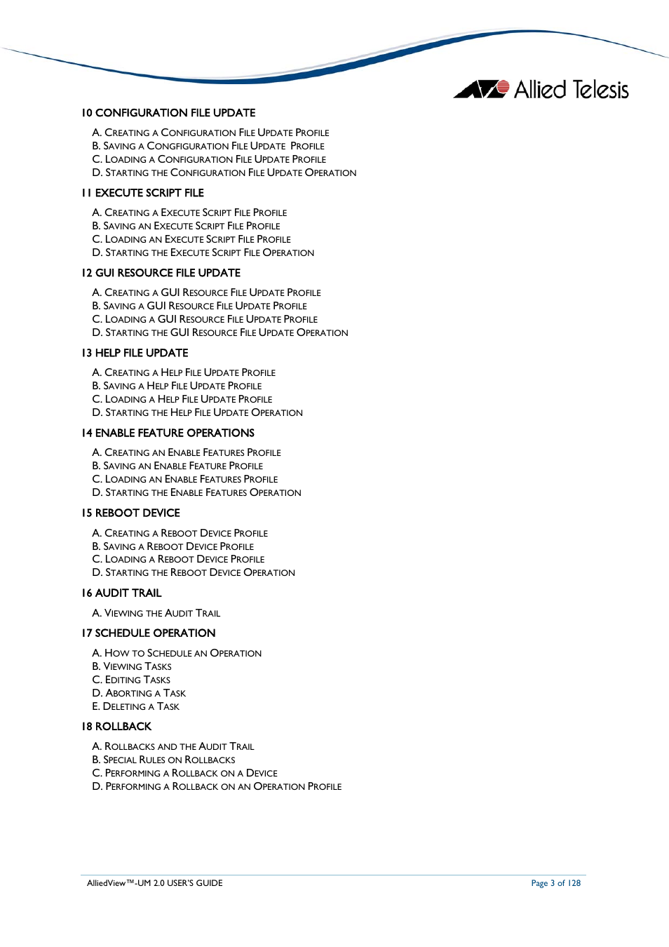 Allied Telesis AlliedView-UM 2.0 User Manual | Page 3 / 128