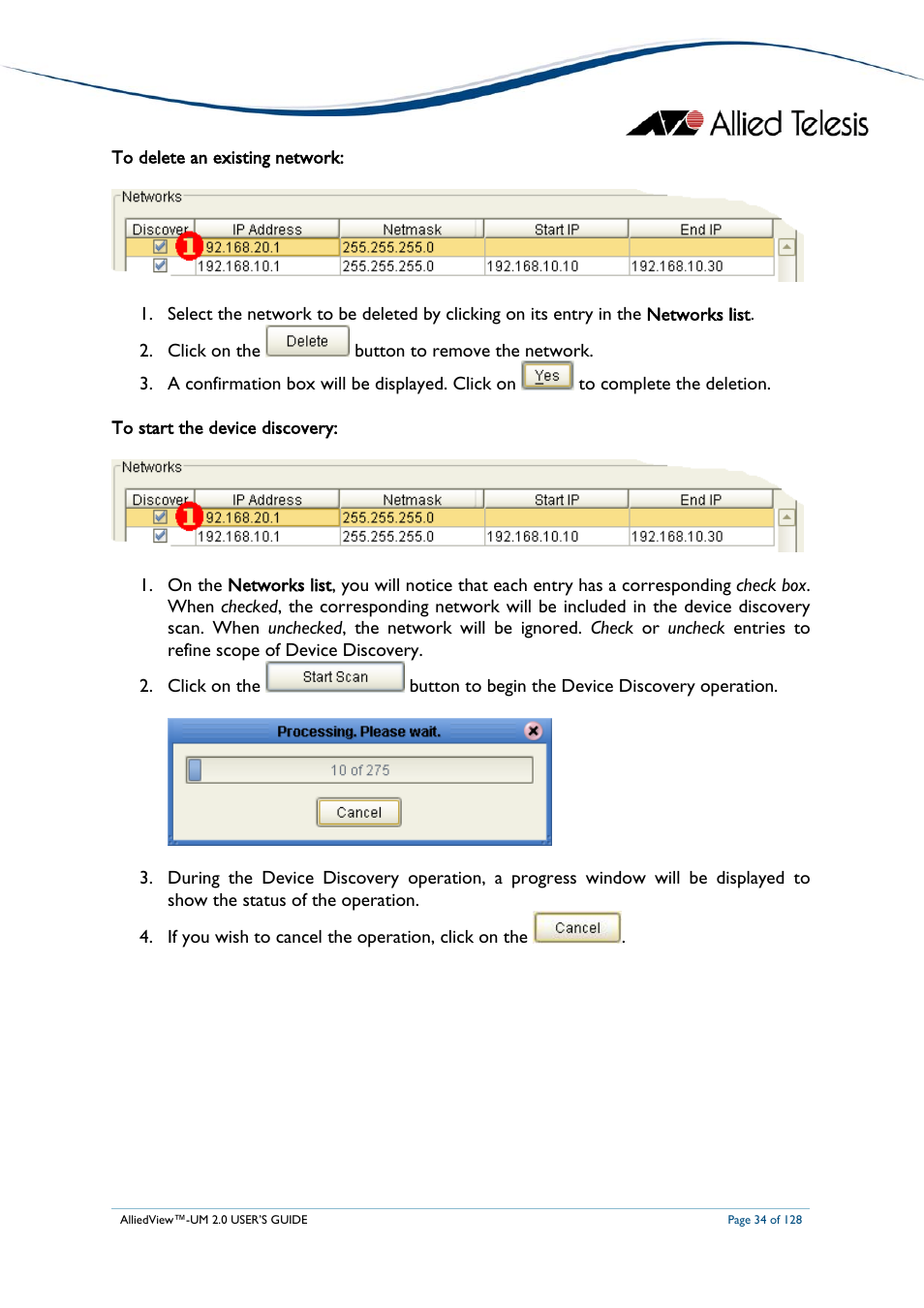 Allied Telesis AlliedView-UM 2.0 User Manual | Page 34 / 128
